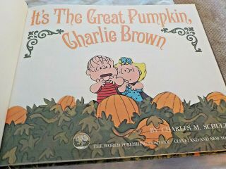 It ' s the Great Pumpkin,  Charlie Brown Hard Cover Book First Edition 1967 Schulz 3