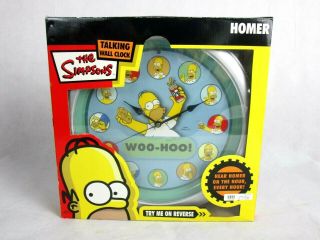 The Simpsons “homer” Talking Wall Clock 2004.