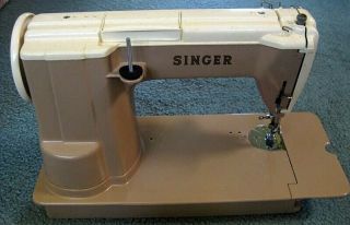Vintage 1950 ' s SINGER 301A Portable Electric Sewing Machine with Case,  Pedal 3