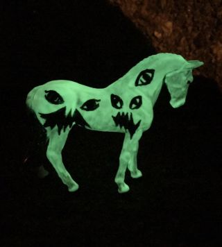 Breyer Thoroughbred Stablemate Custom Glow In The Dark Halloween Horse