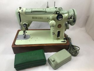 Vintage Singer 319w Sewing Machine W/ Base With Some Accessories