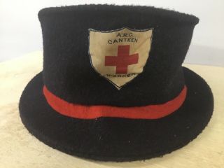U.  S.  Ww1 A.  R.  C.  Canteen Worker Hat/france Red Cross