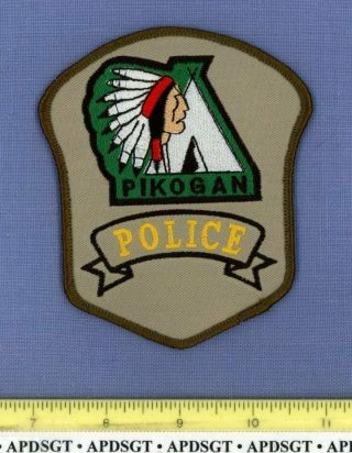 Pikogan First Nation Canada Indian Tribe Tribal Police Patch Tepee Warrior Chief