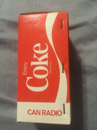 Vintage Coca - Cola 12oz Soda Can Radio Nos With Paper