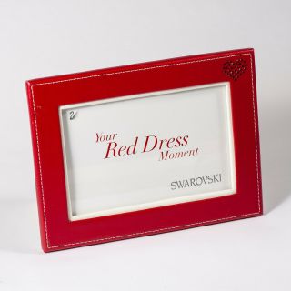 Swarovski " Your Red Dress Moment " Picture Frame W/red Crystal Heart Never -