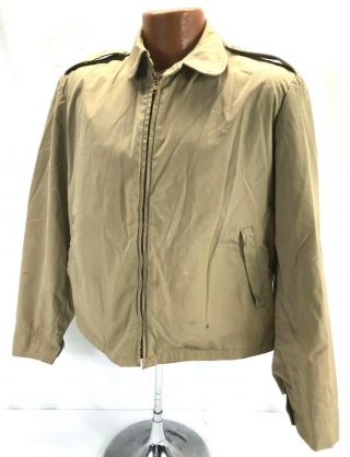 Vintage Us Navy Chiefs Khaki Windbreaker Jacket