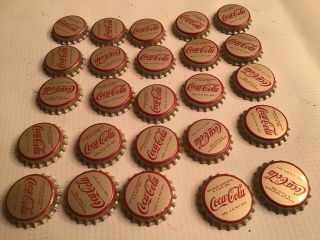 25 Vintage Coca Cola / Coke Cork - Lined Soda Bottle Caps.