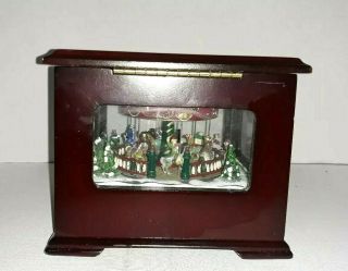 Mr Christmas Carousel Music Box Village Square Holidays Decor Collectible - 61 2