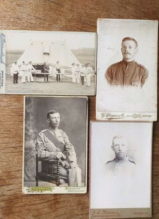 Cdv/ Cabinet Cards Military Soldiers 1900 