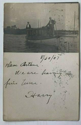 1907 Nj Rppc Postcard Cape May City Smith 