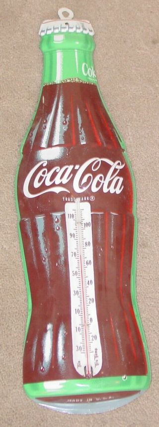Vintage Coca Cola Advertising Thermometer Tca Tru Temp Made In Usa