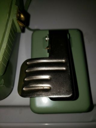 Singer 185K Sewing Machine Steel Heavy Duty Leather Denim w/Case & Pedal green 3