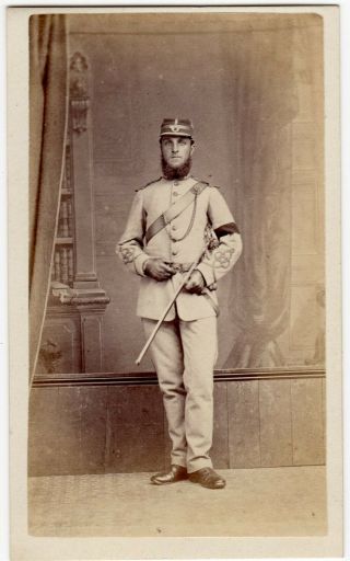 Military Cdv,  1st Oxfordshire Rifle Volunteer Corps (university) Named,  Dated