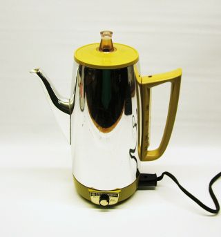 Vintage Ge Immersible 9 Cup Coffee Maker Percolater A5p15 Harvest Gold