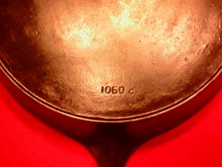 WAGNER WARE CAST IRON SKILLET NO.  10 HEAT RING 1060C 2