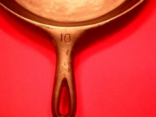 WAGNER WARE CAST IRON SKILLET NO.  10 HEAT RING 1060C 3