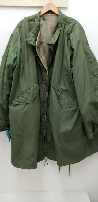 Military Issued Vietnam Era Style Cold Weather Parka With Liner - U - Xl