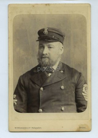 Cabinet Photo Of Royal Navy Officer In Uniform By Midwinter Of Bristol C1870s