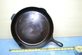 Vintage 14 Inch Cast Iron Skillet Frying Pan 12 Heavy 10 Lbs Kitchen Fryer