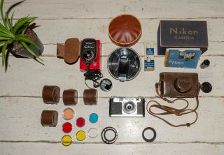 Nikon S Rangefinder Camera And Vintage Kit