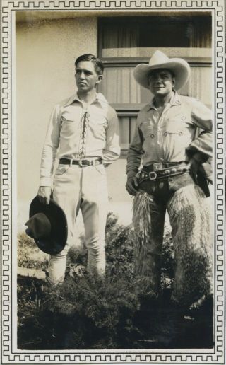 Vintage Photo.  Cowboys Actors,  Stewart Hamblen And Buck Jones.