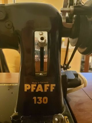 Pfaff 130.  Black.  Well Taken Care Of.  One Owner.  Attachments