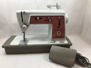 Vintage Singer Touch And Sew Sewing Machine Deluxe Zig Zag 626 With Case