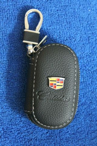 Leather Cadillac Crest Key Case Emblem Accessory Badge Logo Grille Fleetwood