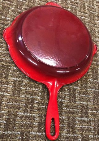 ?new Old Stock? Le Creuset 26 Cherry Red Round Grill Skillet