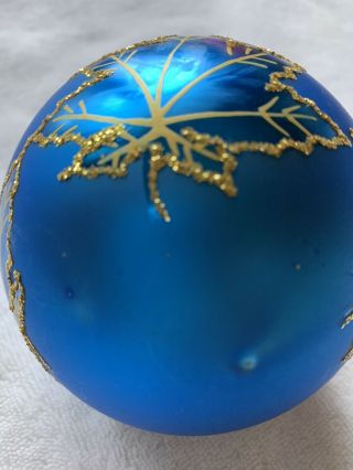 Christopher Radko Scarlett ' s Wedding Dress Blue Christmas Ornament 4.  5 