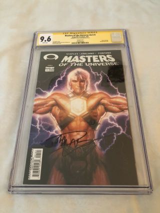 He - Man Masters Of The Universe 1 9.  6 Cgc Ss Comic Book Signed By Dolph Lundgren