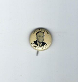 1932 Fdr Roosevelt For President Young Picture Campaign Button