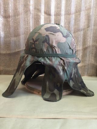 Us M - 1 Erdl Camouflage Helmet Cover,  Dla 100 - 79 - F - U - 340,  With Band