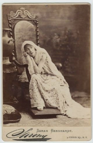 Cc: French Actress Sarah Bernhardt Photographed By Sarony