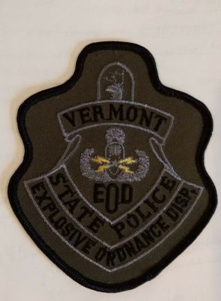 Commemorative Patch: Vermont State Police Explosive Ordnance Disposal - Subdued