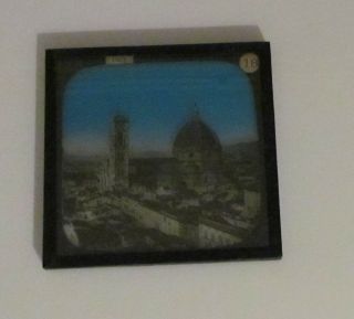 Glass Magic Lantern Slide FLORENCE CATHEDRAL & CAMPANILE C1890 OLD PHOTO ITALY 2