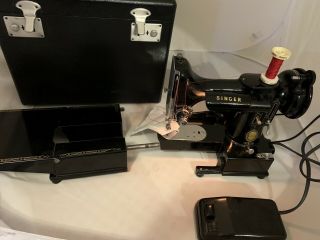 Singer 222k Featherweight Sewing Machine Arm With 110v Motor