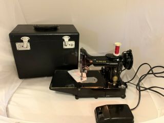 SINGER 222K FEATHERWEIGHT SEWING MACHINE ARM With 110V MOTOR 3