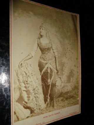 Cabinet Photograph Actress Edith Blande London Stereoscopic 1870s