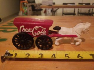 Coca Cola Coke Die Cast / Ceramic Vintage Horse And Carriage