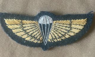 Rhodesian Special Air Service Bullion Wire Wing - Sas - Bushwar Item