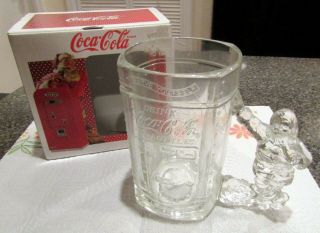 Vtg 1997 Coca Cola Santa Coke Machine 20 Oz Heavy Glass Mug