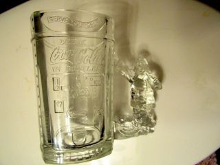 Vtg 1997 Coca Cola Santa Coke Machine 20 Oz Heavy Glass Mug 2