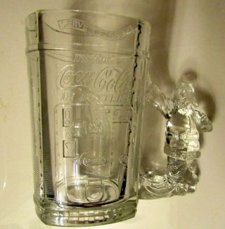 Vtg 1997 Coca Cola Santa Coke Machine 20 Oz Heavy Glass Mug 3