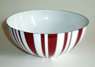 Vintage Catherineholm Norway Red Stripe Enamel Bowl Grete Prytz Kittelsen