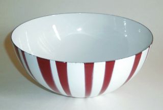 Vintage Catherineholm Norway Red Stripe Enamel Bowl Grete Prytz Kittelsen 2