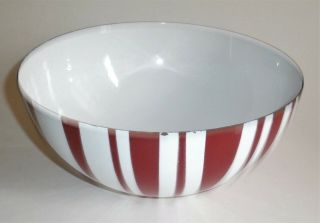 Vintage Catherineholm Norway Red Stripe Enamel Bowl Grete Prytz Kittelsen 3
