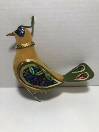 Vintage Quail Clip On Bird Christmas Tree Ornament