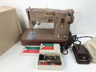 Singer 328k Sewing Machine Style - O - Matic With Case