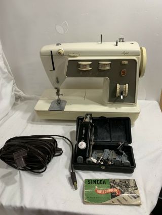 Singer Stylist Sewing Machine Zig - Zag Model 774 With Case W/singer Buttonholder